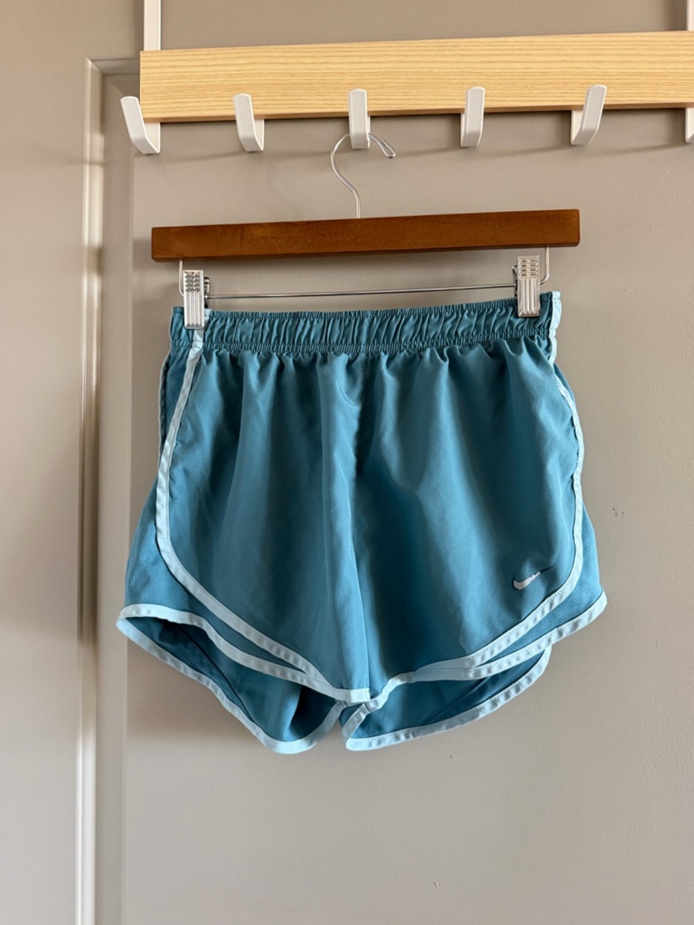 Nike Women’s Teal Athletic Running Shorts with Light Trim